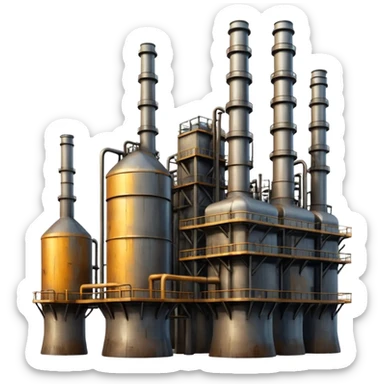 oil refinery rust free sticker