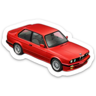 red bmw e30 sticker