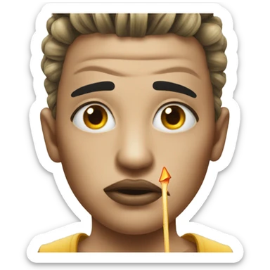 Baddie emoji with nails   sticker