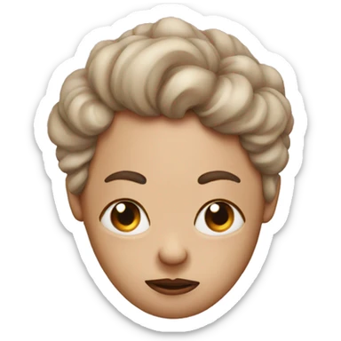 A face with rolled eyes and kisses sticker