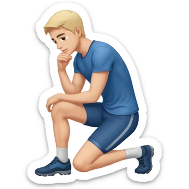 a man who bend the knee sticker