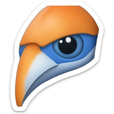 a blue carot sticker