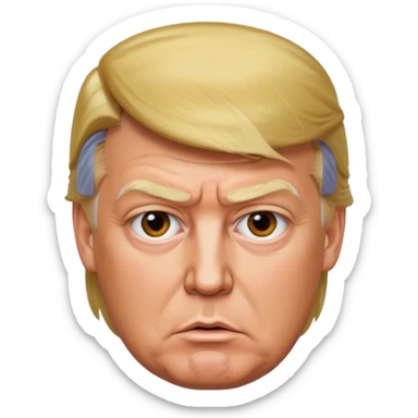 black donald trump sticker