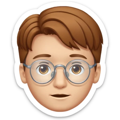 Erstelle mir eine Emoji von einem Jungen. Herkunft: Südamerika, Jung und Gutaussehend, mit durchsichtiger Brille und anderer Frisur  sticker