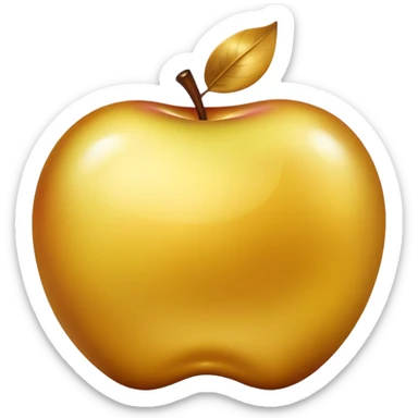A single golden apple sticker