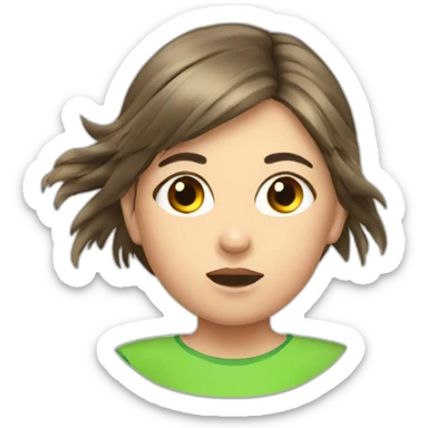 ball hit a girl's head sticker