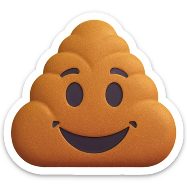 iron sand emoji, metallic texture, granular appearance, simple background sticker