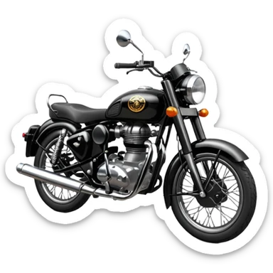 Black royal Enfield sticker