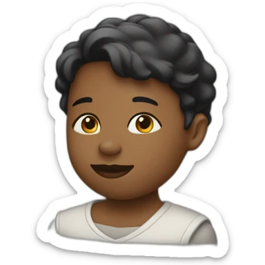 Bisous personne de couler peaux noir sticker