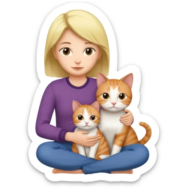 a lesbian and her cat sticker