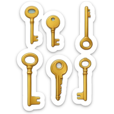 bunch of retro keys sticker