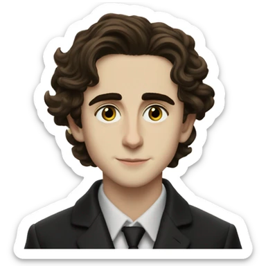Timothee Chalamet in 'The French Dispatch' sticker