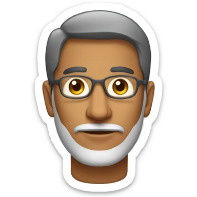  Mature Indian guy with stubble beard  sticker