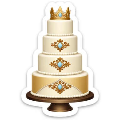 white wedding cake sticker