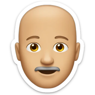 bald guy with ginger goatee sticker