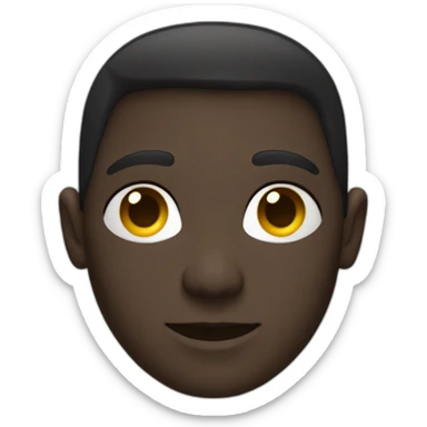 Un humain avec couleur de peau noire sticker