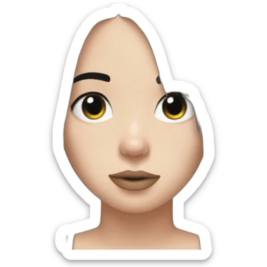 Billie-eilish-with-Black-hair sticker