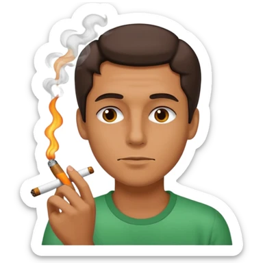 Sun smoking blunt  sticker