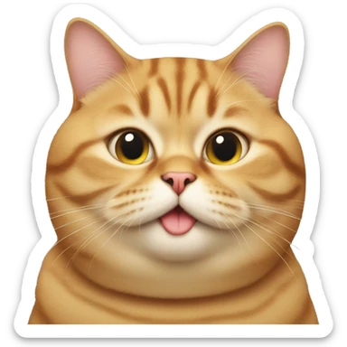 Extremely fat cat sticker