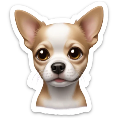 Chihuahua shitzu puppy sticker