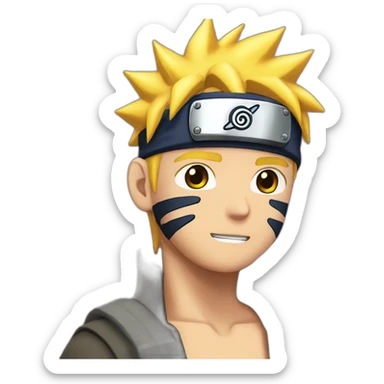 Naruto en train de faire un malaise sticker