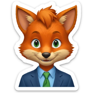Nick Wilde from the Zootopia Disney movie sticker
