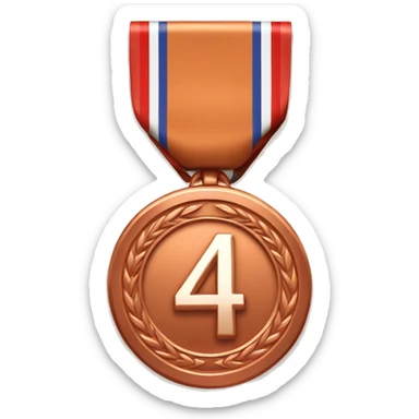Copper 4th place medal sticker