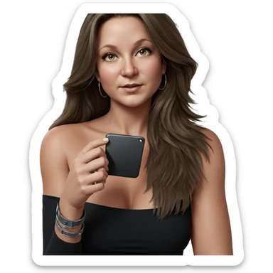 realistic portrait of woman sticker