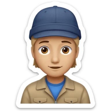 Con un gorro para atras sticker