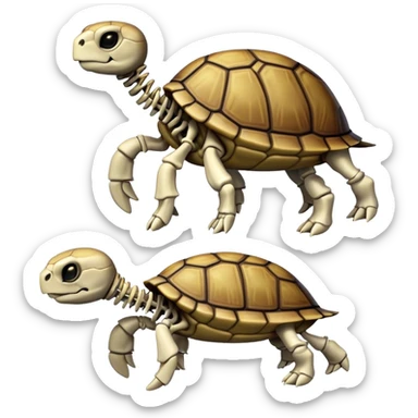 turtle skeleton sticker