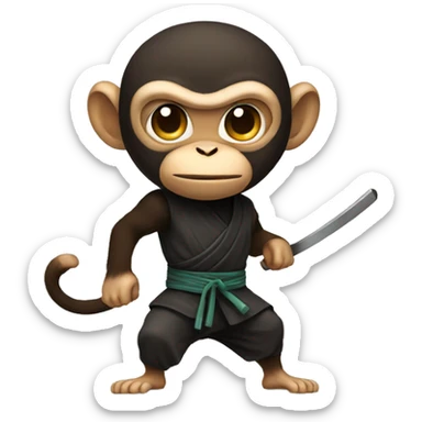 Ninja monkey sticker