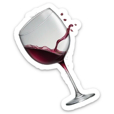 wine glass spilling  sticker