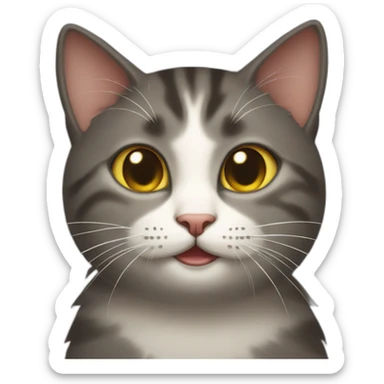 Amused cat sticker