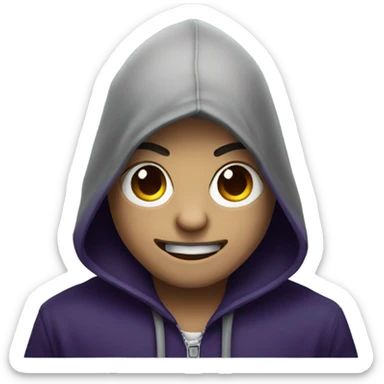 A vampire wearing a hoodie sticker