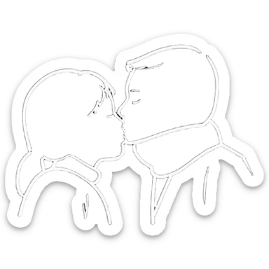 beautiful romantic kiss sticker