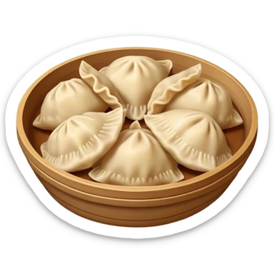 a handful buuz Mongolian dumpling  sticker