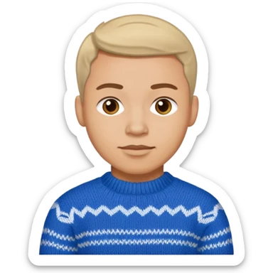 Man in Knitten wear sticker