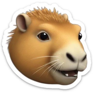 dinosaur-capybara taekwondo sticker