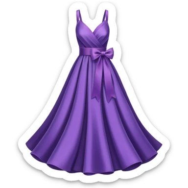 purple ribbon dress sticker