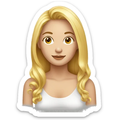 Een 19 jarige vrouw met middel lang blond haar sticker