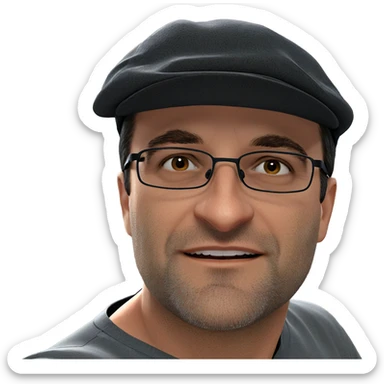 happy guy in a hat sticker