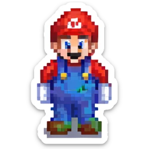 Modern Super Mario sticker