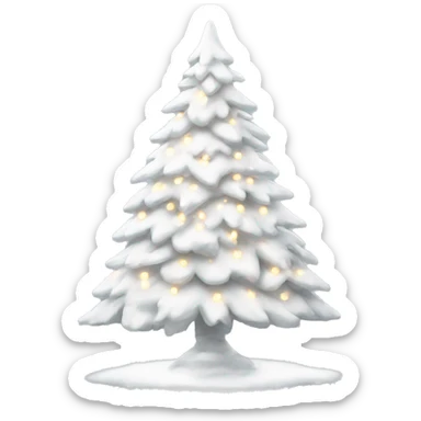 aesthetic white christmas tree sticker