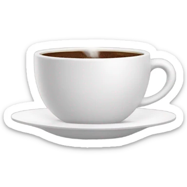 Steaming coffee with snow around it sticker