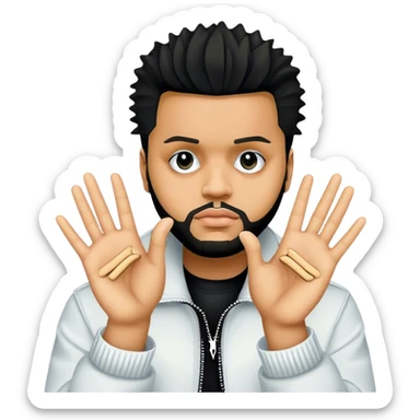 The Weeknd Xo symbol with hands sticker