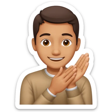 Mischievous grin with hands rubbing together sticker