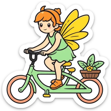 a fairy eith a bike sticker