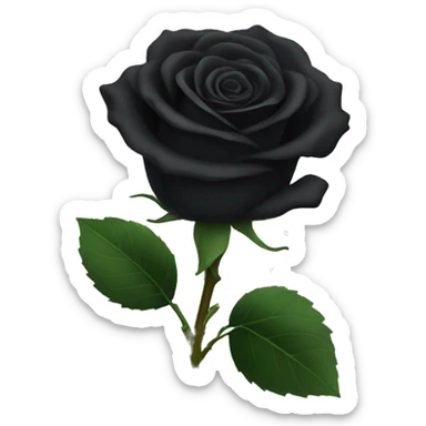 Black rose sticker