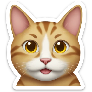 Cat wink sticker