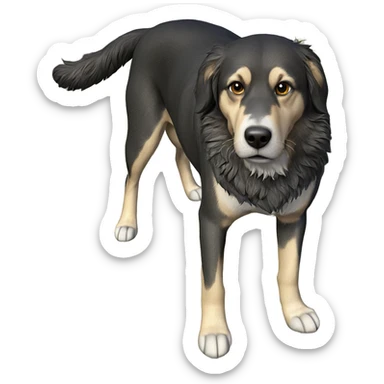 realistic dog in nature sticker